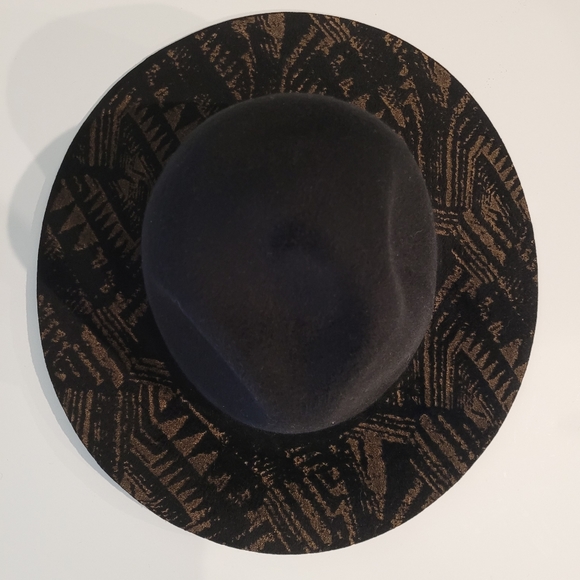 Boho Wool laser Print Brim Panama Hat - Picture 2 of 9